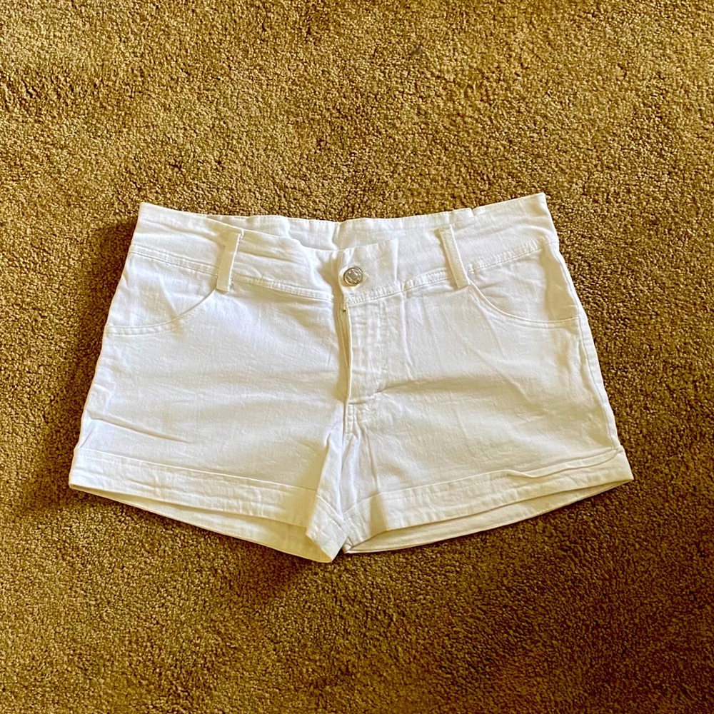 White cotton shorts